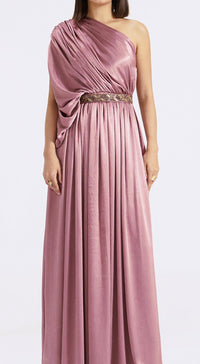 Lilac One Shoulder Draped Gown - Basanti Kapde aur Koffee