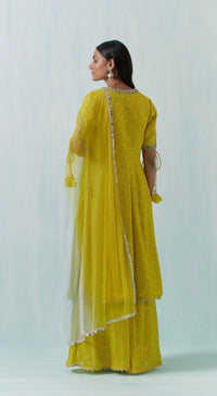 Yellow Embroidered Suit Set - Basanti Kapde aur Koffee