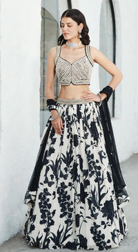 Ivory & Black Lehenga Set - Basanti Kapde aur Koffee