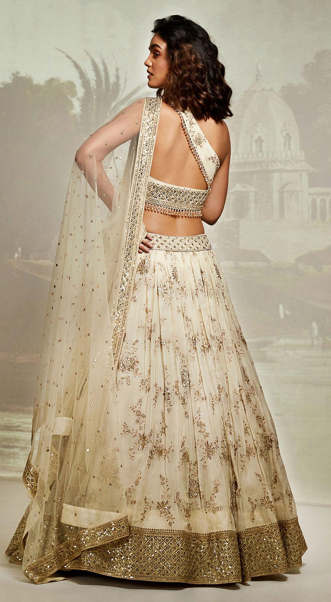 Ivory Embroidered Lehenga Set - Basanti Kapde aur Koffee