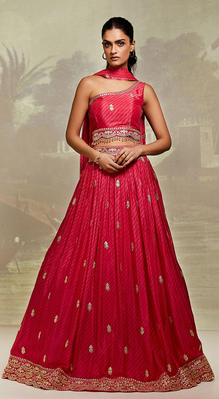 Pink Embroidered Lehenga Set - Basanti Kapde aur Koffee