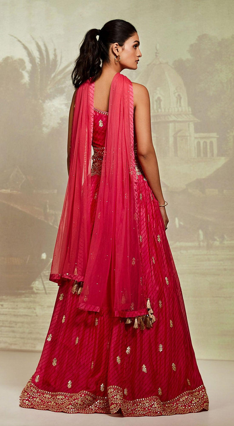 Pink Embroidered Lehenga Set - Basanti Kapde aur Koffee