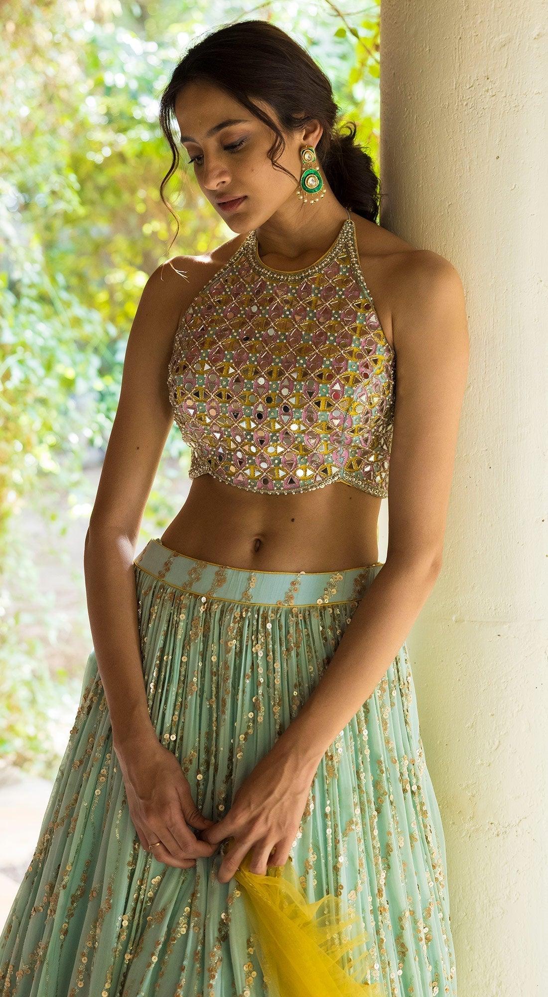 Flared skirt lehenga online