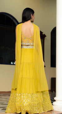 Tuscany yellow embellished lehenga set - Basanti Kapde aur Koffee